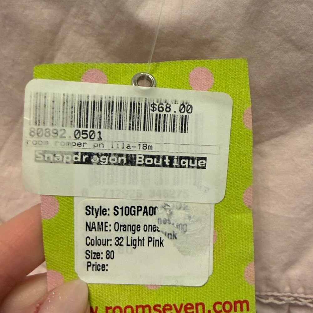 Room Seven Pink Ruffled Baby Romper - Picture 9 of 9